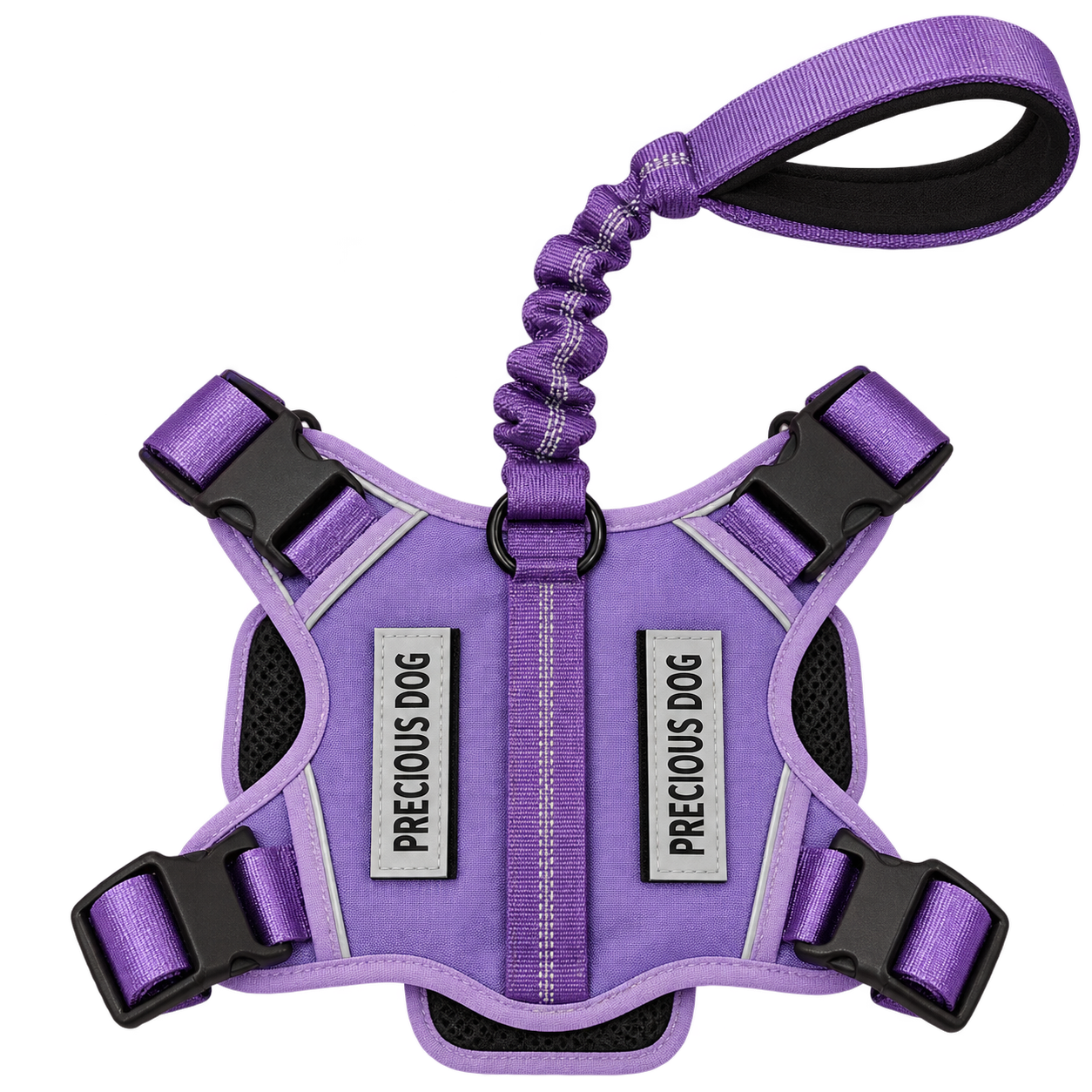 Pechera Precious Dog en Morado con correa integrada