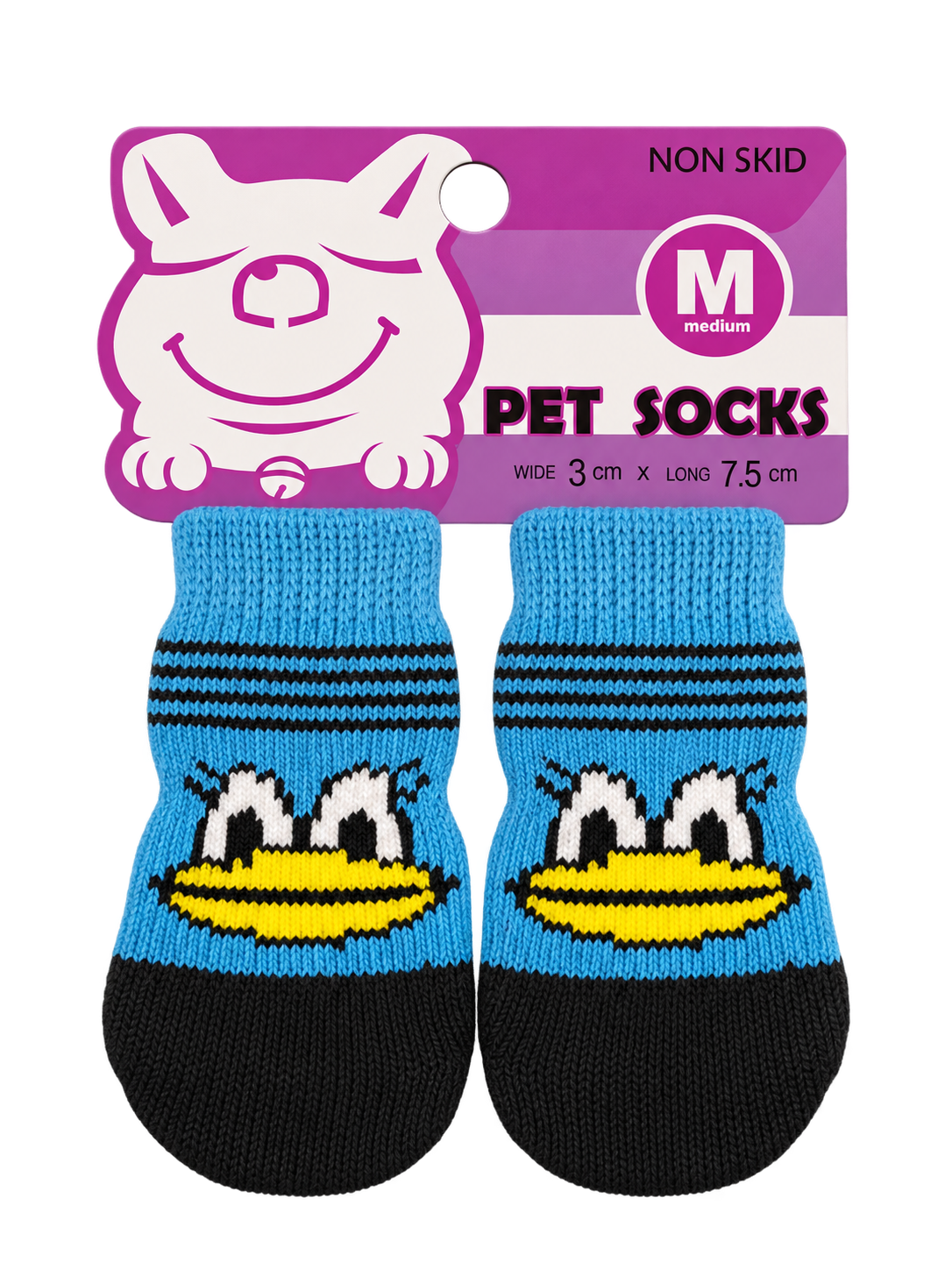 Medias para mascota talla M, diseño Patito azul