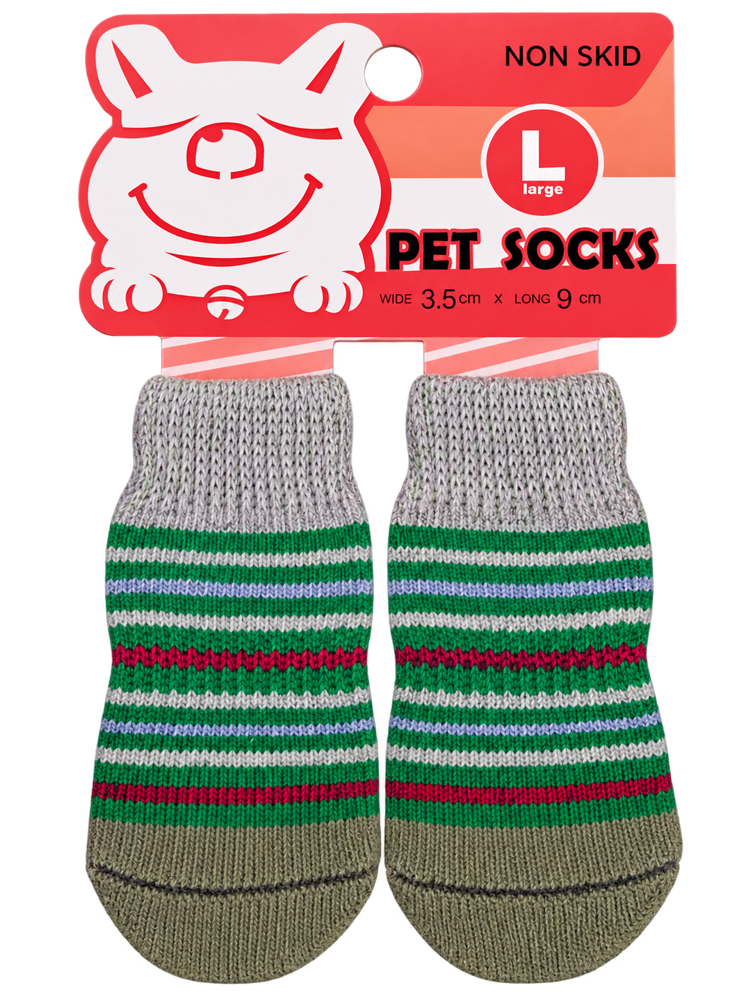 Medias para mascota talla L, diseño Rayas multicolor